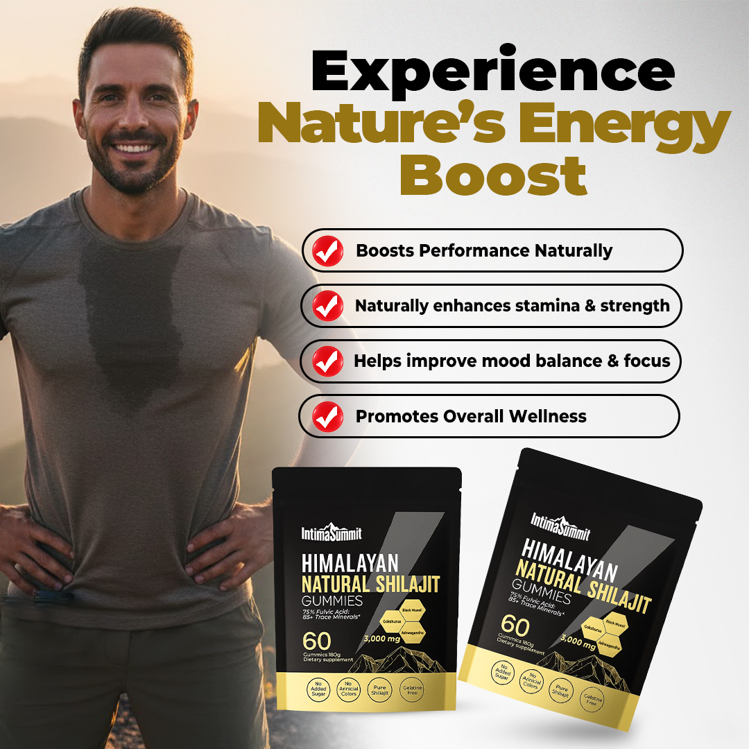 IntimaSummit Himalayan Shilajit Gold Gummies | Revive Your Energy with Just 1 Gummy a Day
